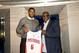 Josh Smith and Detroit president of basketball operations Joe Dumars