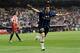 Diego Milito celebrates his brace in the 2010 UEFA Champions League final against Bayern.