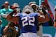MIAMI GARDENS, FL - OCTOBER 20: Fred Jackson #22 of the Buffalo Bills celebrates a touchdown during a game against the Miami Dolphins at Sun Life Stadium on October 20, 2013 in Miami Gardens, Florida. (Photo by Mike Ehrmann/Getty Images)