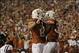 Geoff Swaim (82) has done a nice job as Texas' primary blocking tight end.