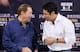 Top Rank's Bob Arum (left) and Golden Boy's Oscar De La Hoya (right) don't want to work together.