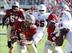 Devonta Freeman had plenty of room to run thanks to great blocking.