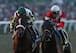 Mucho Macho Man (left) rubs flanks with Fort Larned in last year's Breeders' Cup Classic.
