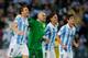 Plenty to smile about: Chelsea forward Lucas Piazon, far right, while at Malaga last season. Although, now the Brazilian youngster is on loan with Eredivisie outfit Vitesse Arnhem.