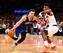 Iman Shumpert trying to stop Stephen Curry driving to the hoop