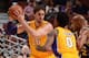 Nick Young and Pau Gasol of the LA Lakers