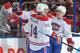 Montreal Canadiens forwards Tomas Plekanec (left), Alex Galchenyuk and Brendan Gallagher.