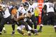 This was one of five occasions where Flacco was sacked, and the O-line couldn't do anything about it.