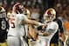 Former Alabama C Barrett Jones and current QB AJ McCarron.