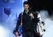 Novak Djokovic takes the court for a match at 2013 ATP World Tour Finals.