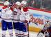 The Canadiens celebrate a goal against Colorado.