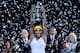 Serena Williams celebrates her victory at the 2013 WTA Championships.