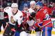 Montreal Canadiens defensemen Raphael Diaz and Josh Gorges and Ottawa Senators forwards Colin Greening and Chris Neil.