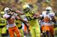 In his first start, freshman tight end John Mundt had a breakout performance against Tennessee.