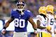 WR Victor Cruz had 110 yards receiving vs. the Packers.