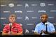 What do the brain trust of Marlins president of baseball operations Michael Hill, right, and general manager Dan Jennings have cooking this offseason?