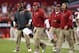 Bruce Arians (center) and the coaches celebrate the win.