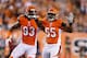 The NFL's leading tackler, Vontaze Burfict (55). Also pictured, Bengals defensive end Michael Johnson (93).