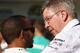 Lewis Hamilton had a frank radio exchange with his team during the race