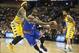 The New York Knicks protect the ball.