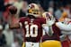 LANDOVER, MD - DECEMBER 08: Quarterback Robert Griffin III #10 of the Washington Redskins throws a pass in the first half during an NFL game against the Kansas City Chiefs at FedExField on December 8, 2013 in Landover, Maryland. (Photo by Patrick McDerm