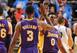 Shawne Williams and Nick Young of the L.A. Lakers