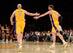 Chris Kaman and Pau Gasol of the L.A. Lakers