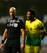Anzhi skipper Jucilei voices his disagreement with the referee.