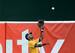 The right-field wall of O.co Coliseum.