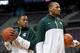 Keith Appling (L) is the B1G's No. 6-leading scorer; Payne is No. 7.