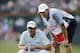 Henrik Stenson and caddie, Gareth Lord