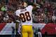 Name a receiver who has had at least five catches in every game; Pierre Garcon helps serve you an answer.