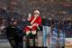 Santa Claus takes a ride on the Zamboni during the Montreal Canadiens' 5-1 loss to the St. Louis Blues on Thursday.
