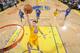 Klay Thompson has learned how to finish at the basket.