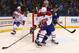 Montreal Canadiens (from left) Andrei Markov, P.K. Subban and Carey Price and St. Louis Blues forward Alexander Steen.