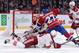 Montreal Canadiens forward Alex Galchenyuk tries to score on Phoenix Coyotes goalie Mike Smith.