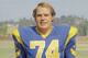 Who today compares to 14-time Pro Bowler Merlin Olsen of the Los Angeles Rams?