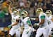 Smith (9) has made big plays for the Irish all season.