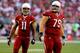 Larry Fitzgerald (11) and Bradley Sowell (79) are part of two of the five tough decisions the Cardinals have to make this offseason.
