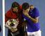 Rafael Nadal (left) and Roger Federer