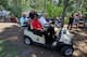 Tiger Woods has left golf courses a few times this way.