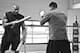 Diaz works fundamentals with Knight.
