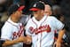 Alex Wood is congratulated after a successful outing.