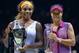 Serena Williams and Li Na at 2013 WTA Championships