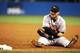 A familiar sight; Brian Roberts is injured as a member of the Batimore Orioles