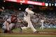 When he's right, Marco Scutaro hits line drives all over the field.