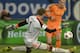 Close call: Gareth Bale beats Jese to a place.