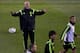 Vicente del Bosque running the rule over his men.