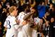 Spurs players celebrate their comeback against Dnipro a couple of weeks ago.