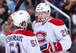 Montreal Canadiens forwards David Desharnais and Thomas Vanek